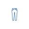 Jeans line icon concept. Jeans flat  vector symbol, sign, outline illustration.