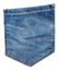 Jeans pocket. Shabby blue denim.