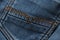 Jeans pocket Texture. Double stitching jeans