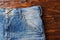 Jeans pockets. Ð°bstract background of shabby and worn jeans