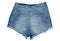 jeans shorts isolated