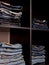 Jeans store: goods on the shelfs