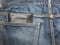 Jeans texture , Blue denim jeans with black lether wallet