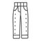 Jeans thin line icon, Casual clothing concept, Men jeans or pants sign on white background, denim trousers icon in