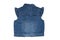 Jeans vests fashion. Sleeveless blue jeans vest or jacket for the little girl isolated on a white background. Back view front