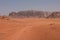 Jebel Rum mountain. Wadi Rum desert, Jordan