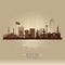 Jeddah Saudi Arabia city skyline vector silhouette