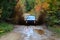 Jeep Cherokee TrailHawk 4x4 offroad coming through waterhole