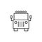 Jeep, front, view outline icon. Can be used for web, logo, mobile app, UI, UX