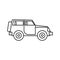 Jeep icon in outline style