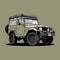 Jeep Land Cruiser FJ40 car illustration vector