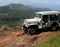 Jeep on mountain top.