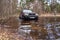 Jeep overcomes a water barrier ford