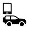 Jeep phone vector glyph flat  icon