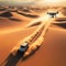 Jeep races across Sahara desert with drone in pursuit