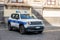 Jeep Renegade SUV police car of the Polizia Locale City Police at Piazza del Duomo