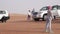 Jeep safari in the Rub al Khali desert United Arab Emirates stock footage video