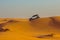 Jeep safari on sand dunes in Dubai desert