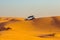 Jeep safari on sand dunes in Dubai desert