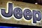 Jeep sign at Manila International Auto Show in Pasay, Philippines