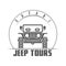 Jeep Tours Safari Expedition Vector Emblem