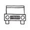 Jeep travel hand drawn outline doodle icon