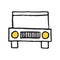 Jeep travel hand drawn outline doodle icon