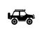 Jeep travel icon on white background