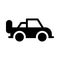 Jeep vector glyph flat icon