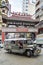 jeepney bus local transport traffic in downtown manila city street philippines