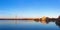 Jeffeerson Memorial and Washington Monument reflected on Tidal Basin.