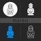 Jeju island statues dark theme icon