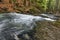 Jeleni Falls in super green forest surroundings, Czech Republic