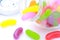 Jelly Beans on White Background