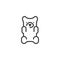 Jelly bear candy line icon