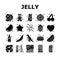 jelly candy gummy bear fruit gum icons set vector