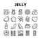 jelly candy gummy bear fruit gum icons set vector