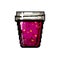 jelly jam fruit food game pixel art vector illustration