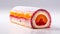 Jelly Roll Slice On White Background