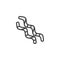 Jelly Worms line icon