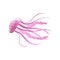 Jellyfish, Beautiful Pink Swimming Marine Underwater Creature Vector Illustration
