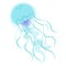 Jellyfish. Bright tropical underwater fauna. Isolated on white. Underwater world.