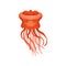 Jellyfish, chrysaora hysoscella species of underwater life vector Illustration