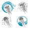 Jellyfish icon set