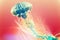 Jellyfish illustration colourful digital art