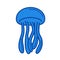 Jellyfish line icon.