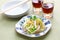 Jellyfish salad and shaoxing wine , chinese cuisine