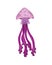 Jellyfish. Sea wildlife or ocean fauna concept. Aquatic underwater or undersea animal. Creative medusa flat icon for web