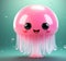 Jellyfish Serenity: Highly Detailed 3D Rendering