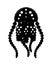 Jellyfish silhouette. Jellyfish - marine invertebrate animal - vector black silhouette. Jellyfish silhouette for logo or icon on a